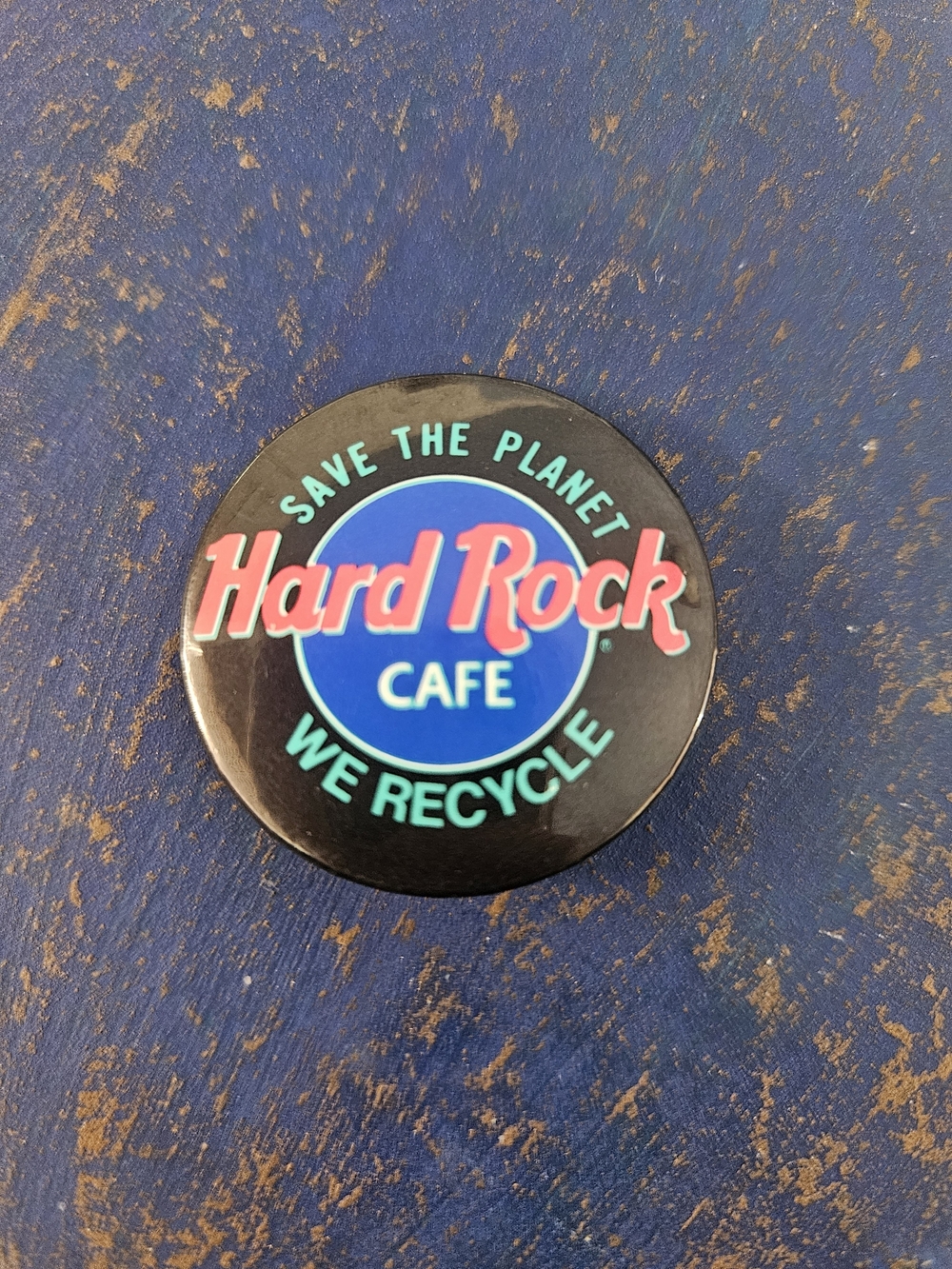 Hard Rock Cafe Black "Save the Planet We Recycle" Pin